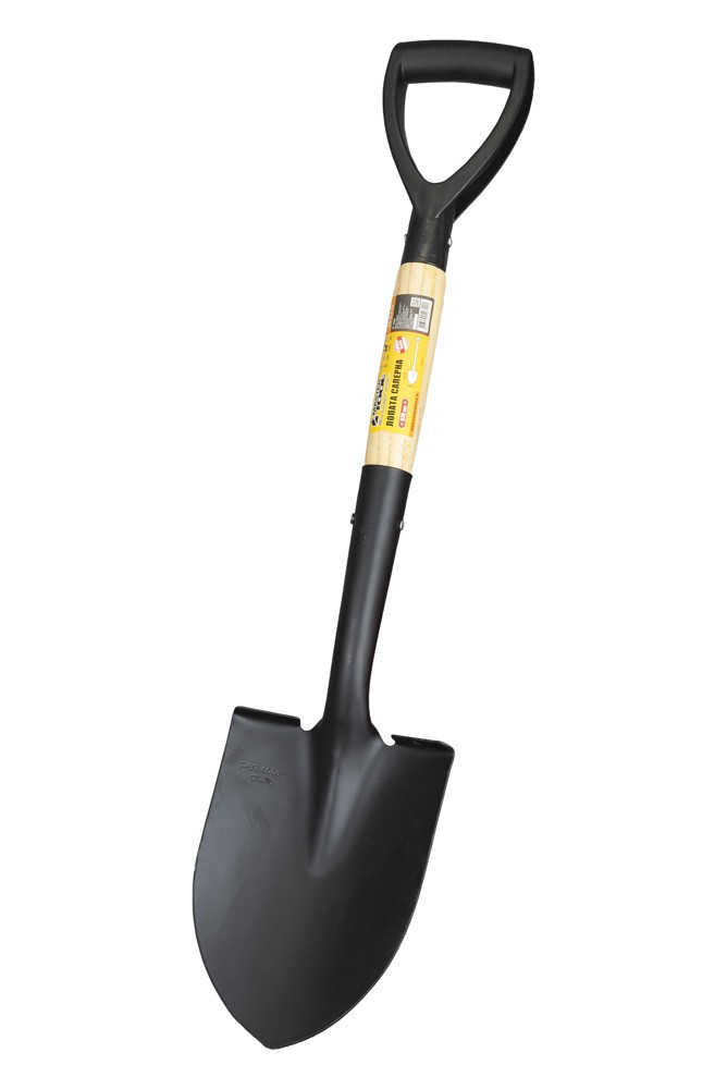 Лопата штикова MASTERTOOL "Американка" з металевою ручкою 150х205 мм 670 мм порошкове фарбування 14-6276