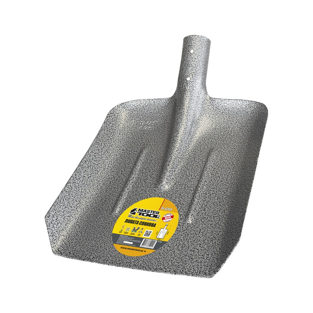Лопата совкова MASTERTOOL 235х285х360 мм молоткове фарбування 0.9 кг 14-6249