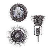 Набір щіток дротяних для дриля 1/4", 3 од. INTERTOOL BT-0300