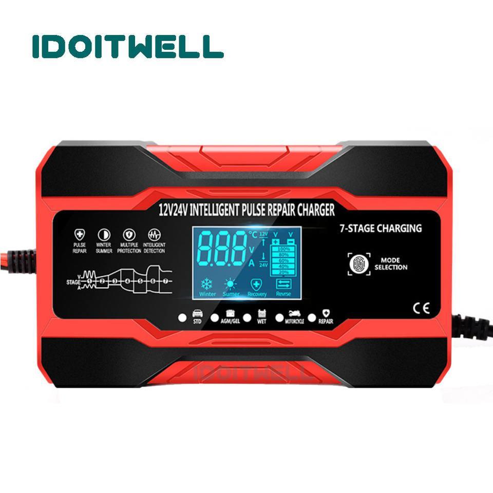 Універсальний зарядний пристрій IDOITWELL 220V - 12V 10A/24V 5A для акумуляторів, автомобільний
