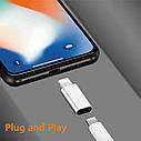 Адаптер перехідник Lightning - USB Type-C Gray, фото 2