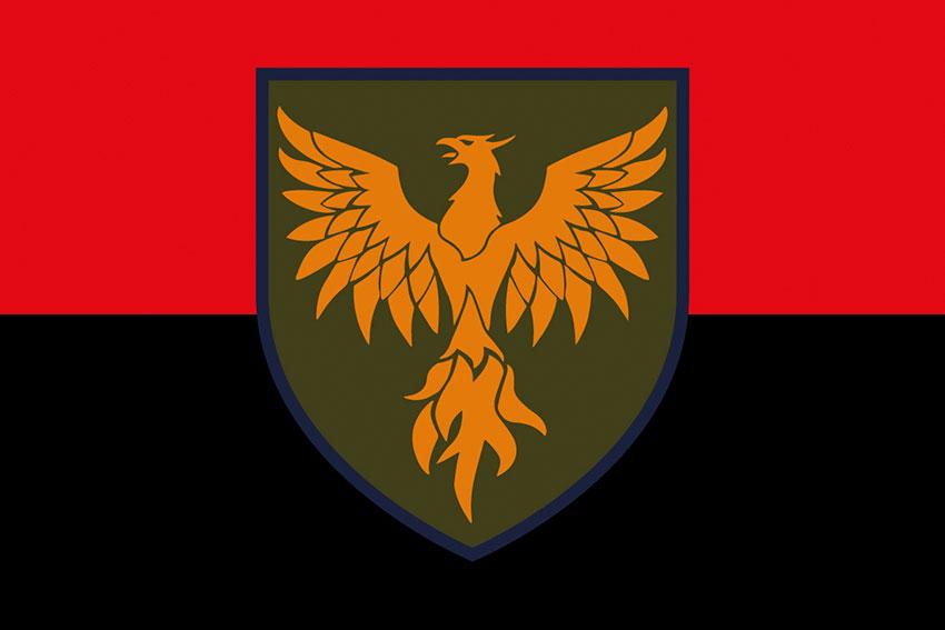 Прапор 146 ОРВП ЗСУ червоно-чорний