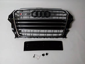 Решітка радіатора S3 Audi A3 2012+ (Black/Chrome)