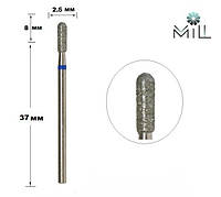 Насадка алмазна Циліндр закруглений 2,5 мм синя Mill