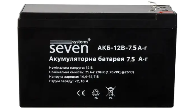 Акумуляторна батарея SEVEN 12В/7,5 А·год