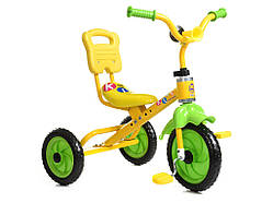🧡Велосипед дитячий триколісний з клаксоном, металевий, різні кольори Жовтий