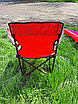 Стілець рибальський із підсклянником Кольори: Червоний, Глибокий, фото 6