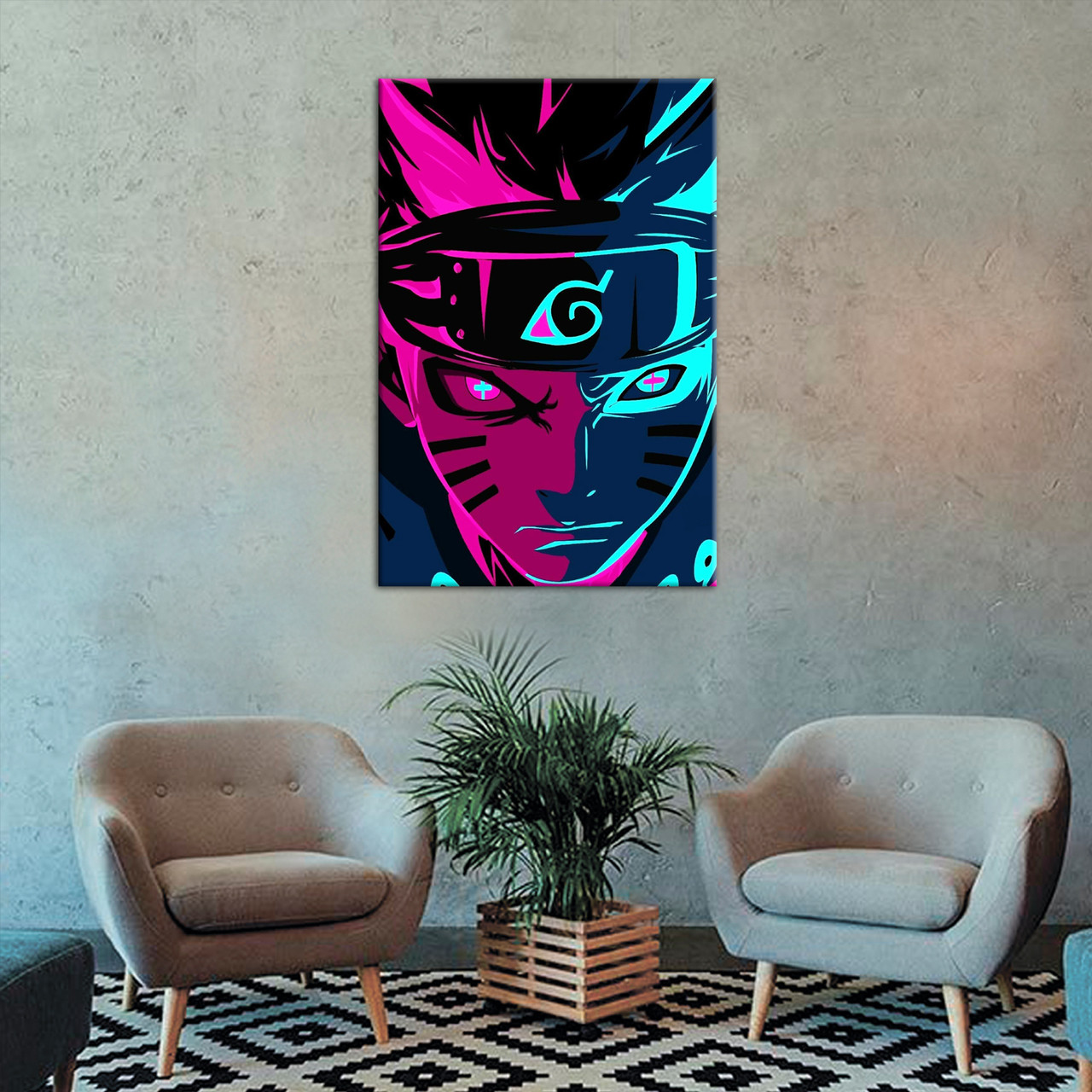 Купить Яркая красочная аниме картина на стену в офис кабинет комнату ...