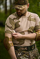Футболка тактична чоловіча пісочна мультикам Теніска армійська військова літня камуфляжна