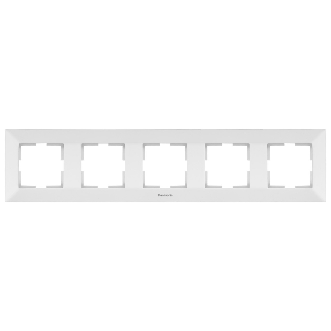 Рамка п'ятимісна горизонтальна Panasonic Arkedia Slim біла WNTF0805-2WH, фото 1