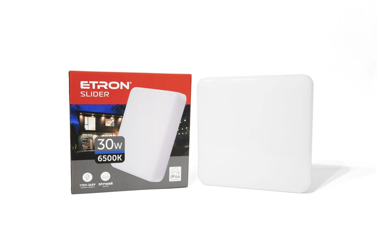 Світлодіодний світильник ETRON Slider 30W 6500К ІР44 квадрат