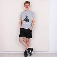 Костюм підлітковий на хлопчика з принтом Аніме літній із шортами вік від 10 до 15 років різні кольори, фото 8