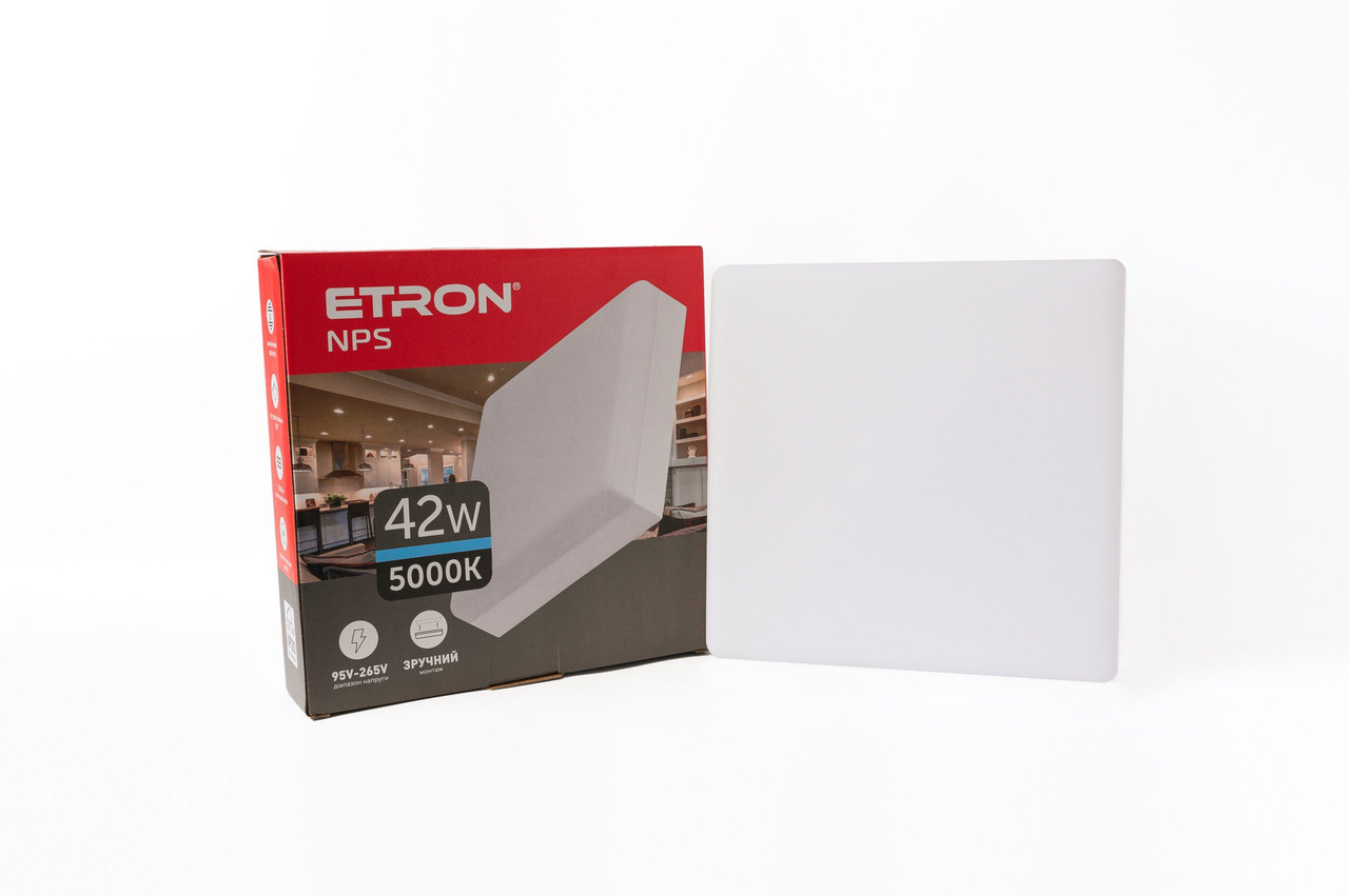 Світлодіодний світильник ETRON NPS 42W 5000К ІР20 квадрат