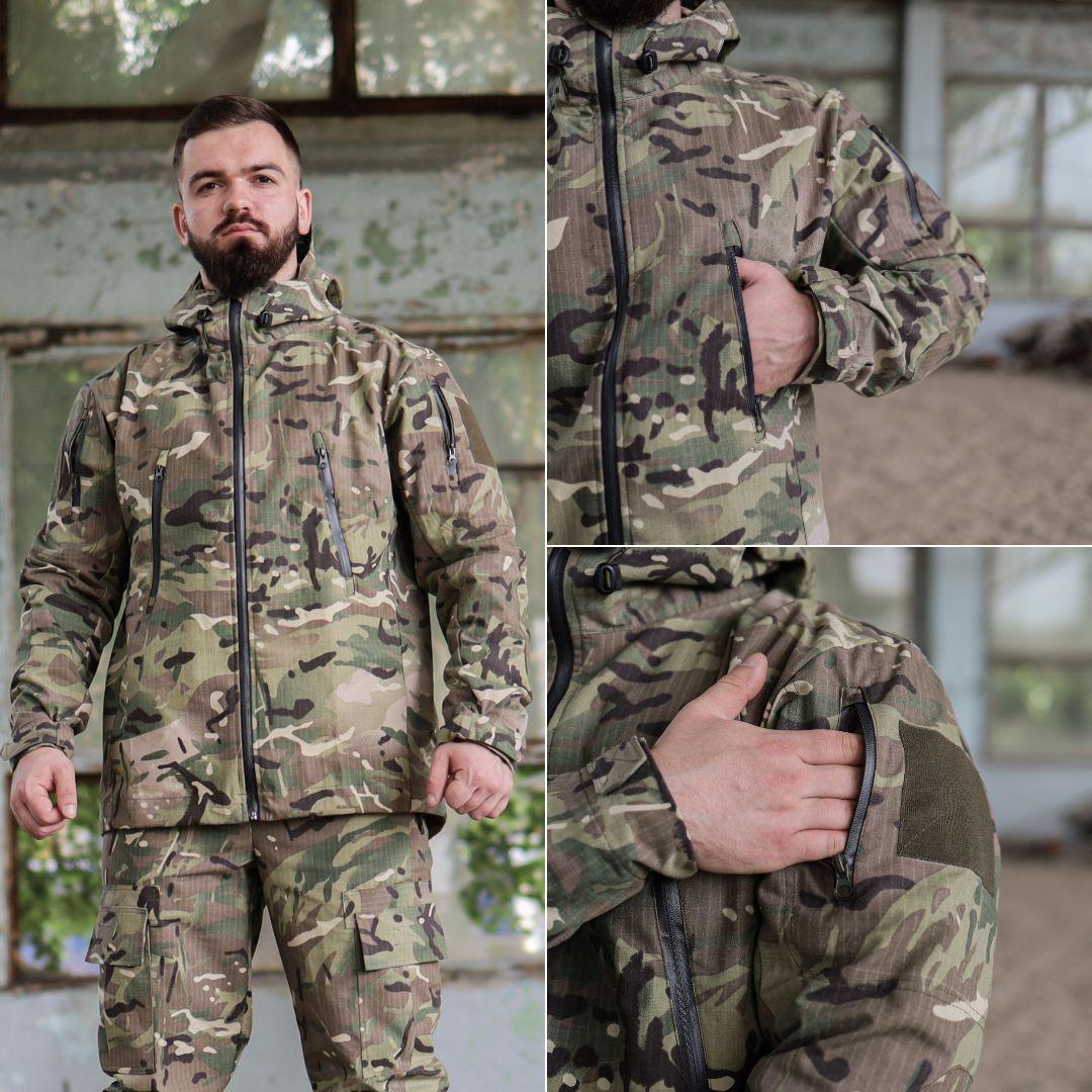 Куртка тактична військова Grifon мультикам рипстоп (вафелька) Fielo ЧСМ літо 54 розмір