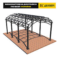 Навес для авто Арочный с фермами "Собери Сам" 6000х4000 мм