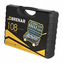 Набір інструментів для майстерні BRENAR 8876 - 108 елементів в кейсі, Професіональний, фото 3
