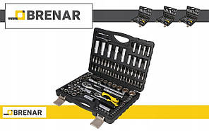 Набір інструментів для майстерні BRENAR 8876 - 108 елементів в кейсі, Професіональний, фото 4