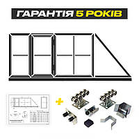 Комплект откатных ворот КСС (Свари сам) с калиткой внутри на проем 3 метра, длина створки 5 метров 2.0,