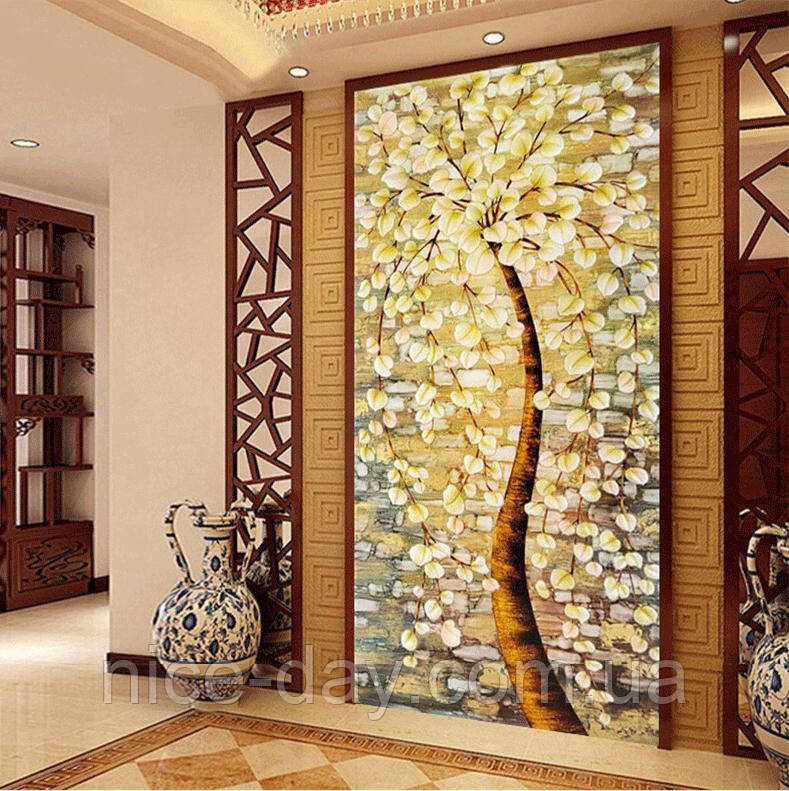 Набір для вишивання стразами мозаїка Алмазна вишивка "Золота верба", фото 1