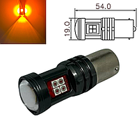 Автолампа світлодіодна LED BSmart BS8t P21W 1156 BA15s 3030 15SMD 12В - 24В жовта