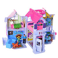 Будиночок для ляльок (мебель, фігурки, собачка, 20-24-16 см) F611