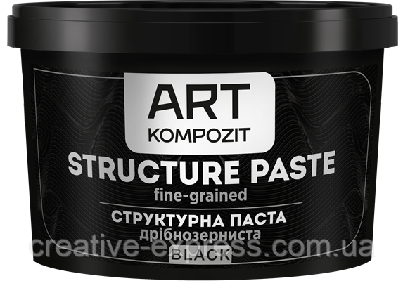 Паста структурна дрібнозерниста "ART Kompozit", чорний, 0,3 л, фото 1