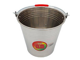 Відро господарське кругле з нержавіючої сталі D 28 cm H 25 cm 10 літрів Нержавіюча сталь
