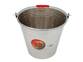 Відро господарське кругле з нержавіючої сталі D 31 cm H 27 cm 12 літрів Нержавіюча сталь