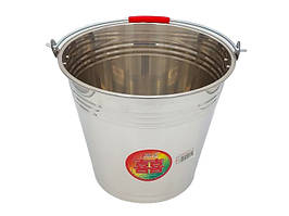 Відро господарське кругле з нержавіючої сталі D 33 cm H 29 cm 14 літрів Нержавіюча сталь