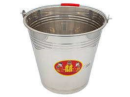 Відро господарське кругле з нержавіючої сталі D 35 cm H 33 cm 18 літрів Нержавіюча сталь
