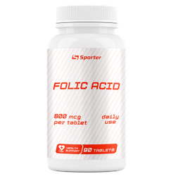 Фолієва кислота Sporter Folic Acid 800 мкг - 90 таб