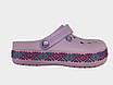 Сабо жіночі крокси з вишиванкою Dago Style лавандового кольору Dago 422-09, фото 2