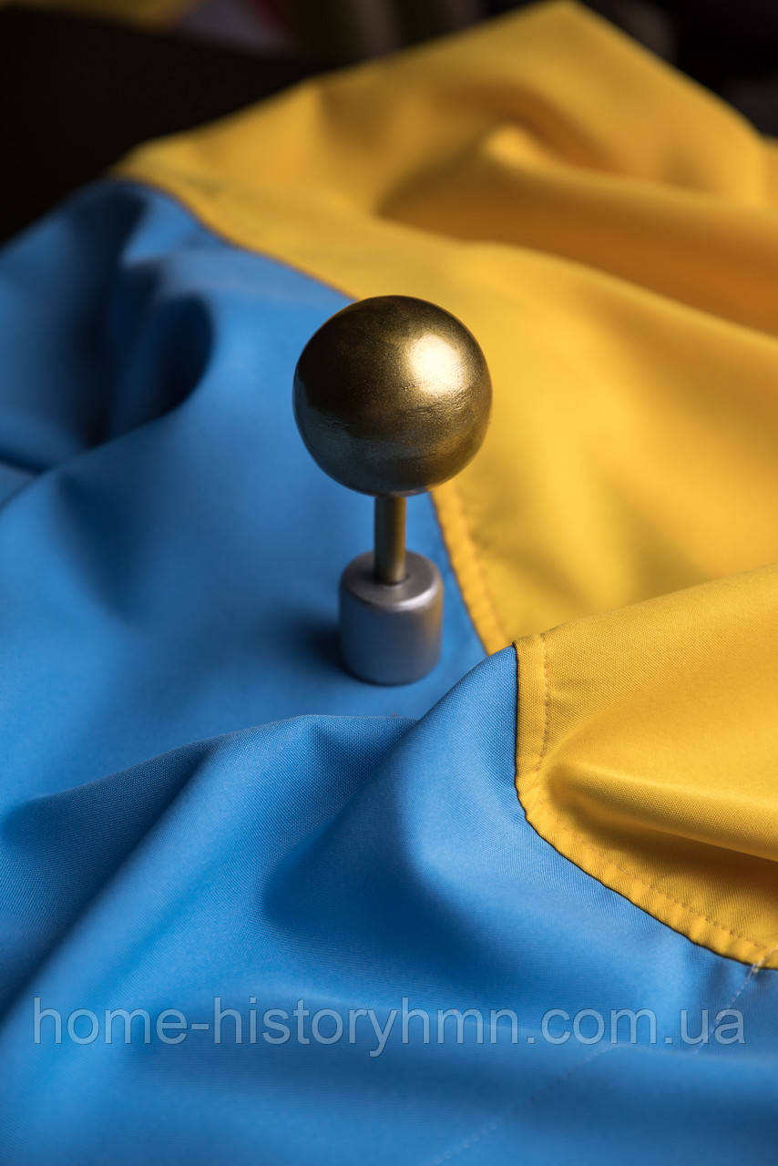 Навершя на прапор України ЄС США у вигляді кулі 100 мм х 60 мм, золотистий