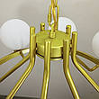 Золота сучасна люстра 85см на 8 ламп (56-LPR0032-8 GD+WH), фото 8