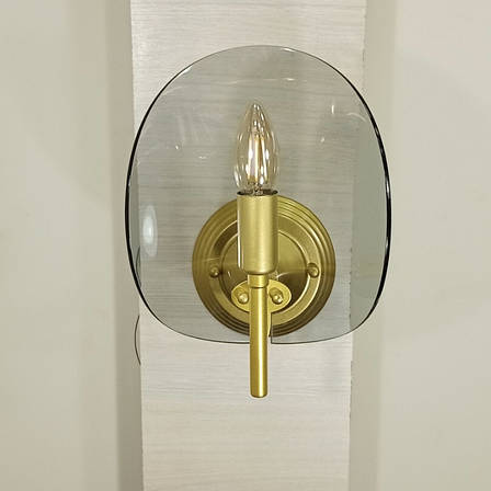 Золота сучасна бра (56-WLPR0032-1 GD+BK), фото 1