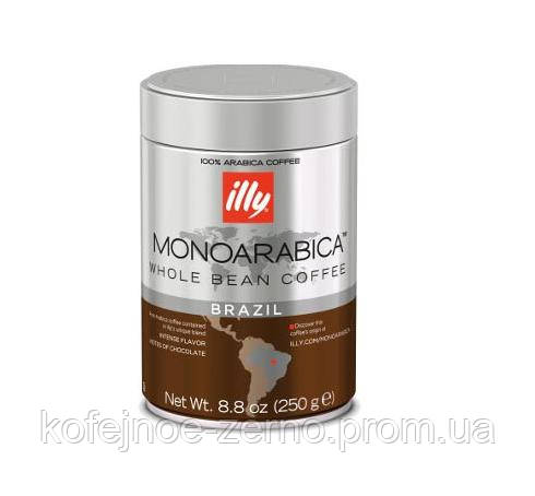Кава в зернах illy Monoarabica Brazil середньої обжарювання ж/б 250 гр