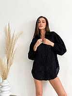 Літня сорочка-туніка розмір 46-48 колір чорний