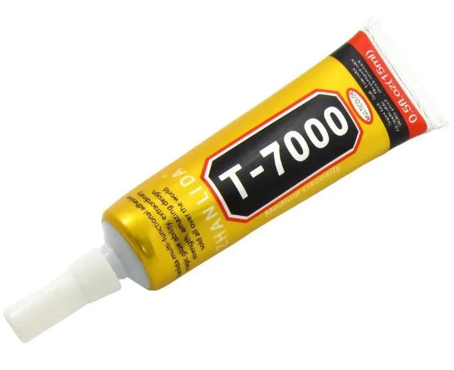 Клей T-7000 для ремонту дисплеїв, сенсорів, корпусів, смартфонів та планшетів, чорний, 15 мл