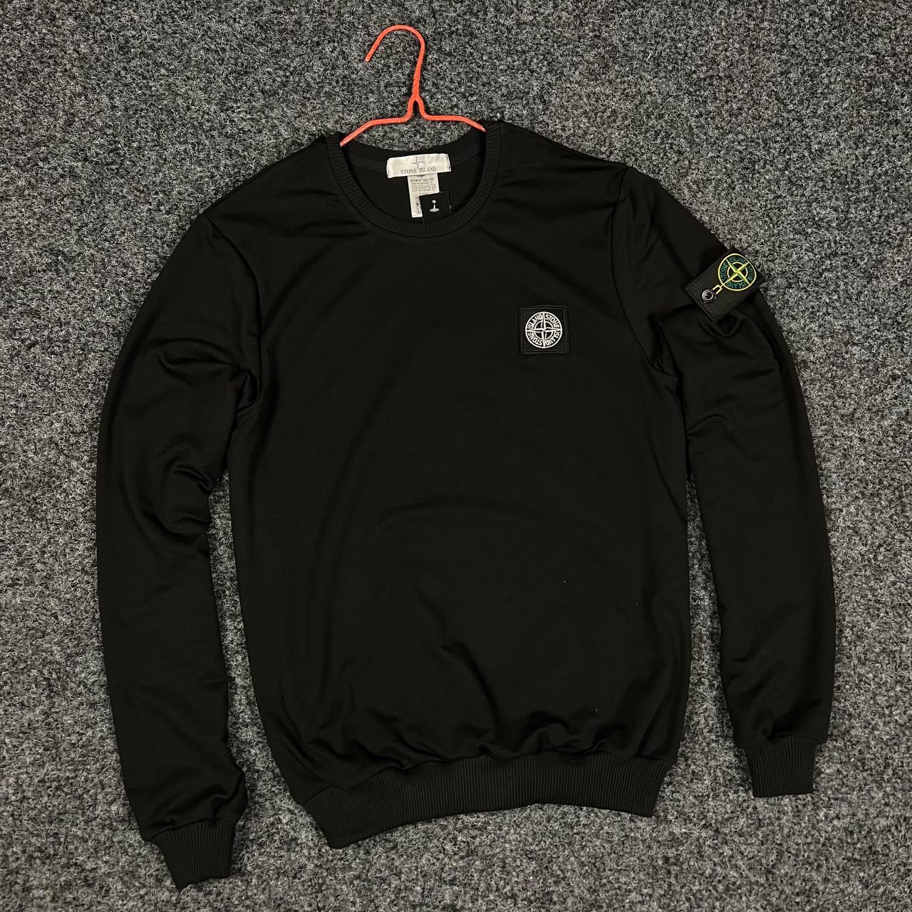 Світшот stone island чоловіча весна літо осінь чорний кофта стон айленд весняна осіння літня