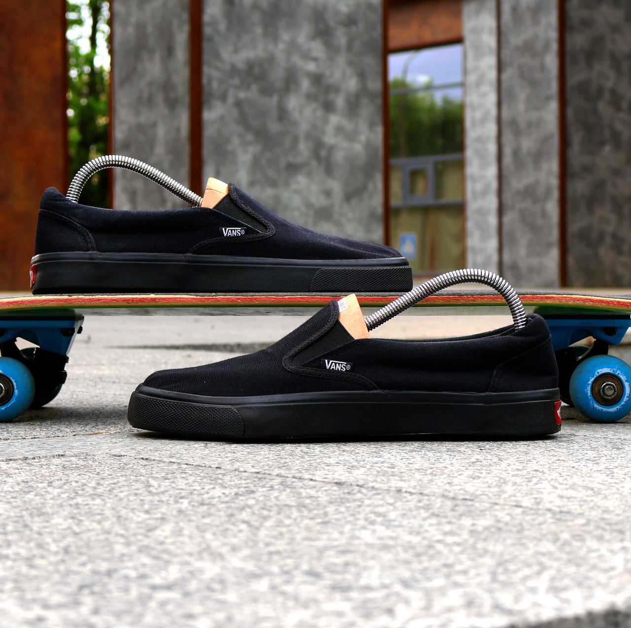 РОЗПРОДАЖ! Кросівки Кеди Сліпони Vans чорні, фото 1