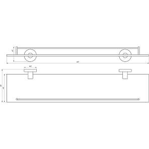 Полиця Globus Lux SS 8427 скло SUS304, фото 4