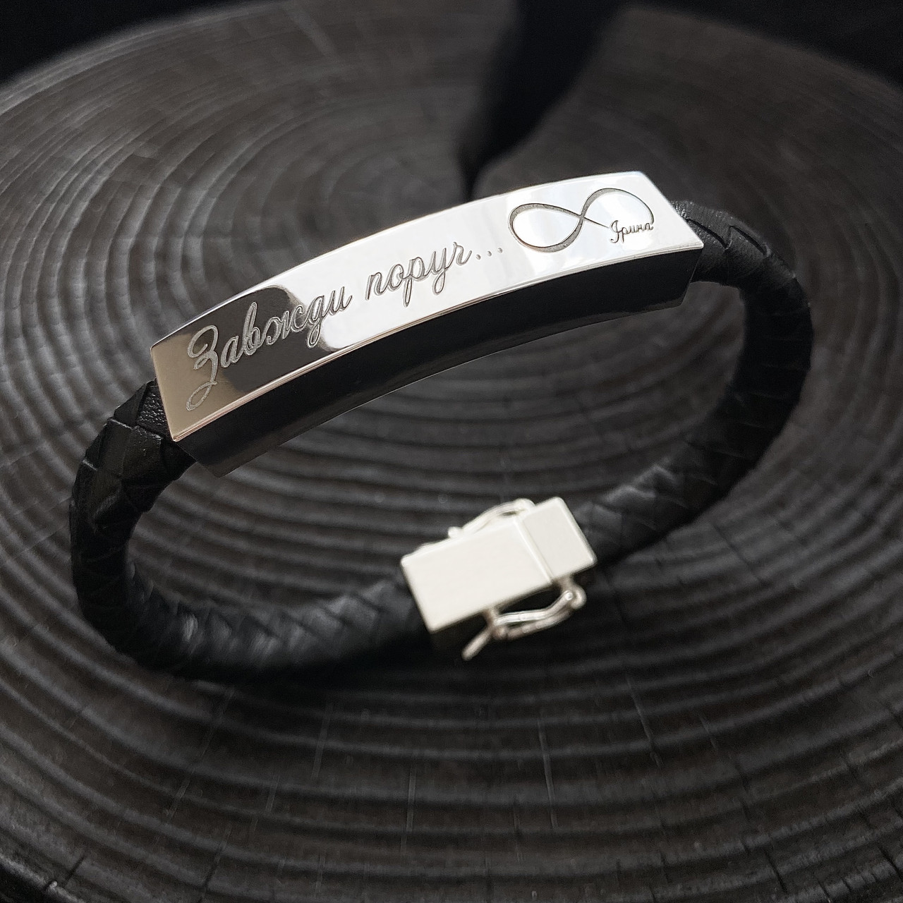 Срібний чоловічий браслет., фото 1