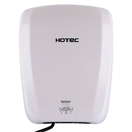 Сушарка для рук HOTEC 11.231 ABS White сенсорна, корпус пластик білий (220 В,1800 Вт), фото 1