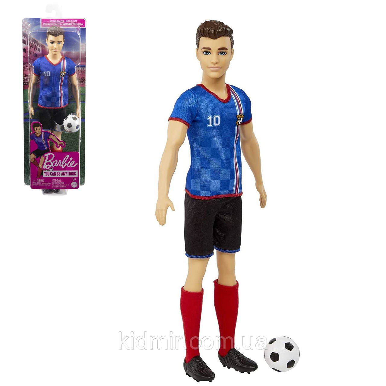Barbie Careers Ken Soccer HCN15 Лялька Барбі Кен Футболіст Кар'єра, фото 1