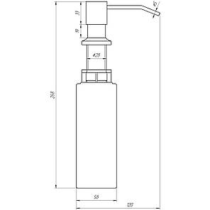 Дозатор рідкого мила врізний Globus Lux BS8444, фото 4