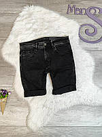 Мужские джинсовые шорты Bershka черные Размер 44 S
