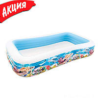 Детский надувной бассейн Intex 58485 Swim Center 305х183х56 см прямоугольный для дома и дачи