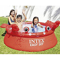 Детский надувной наливной бассейн Intex 183х51см 26100 Crab Easy Set, 885л, бассейн Интекс