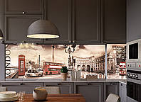 Скинали на кухню Zatarga Лондонская площадь 600х2000 мм коричневый виниловая 3Д наклейка кухонный фартук