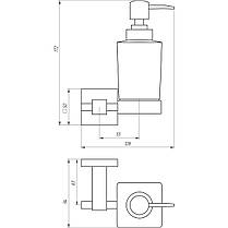 Дозатор рідкого мила Globus Lux BQ9433 чорний матовий SUS304, фото 6